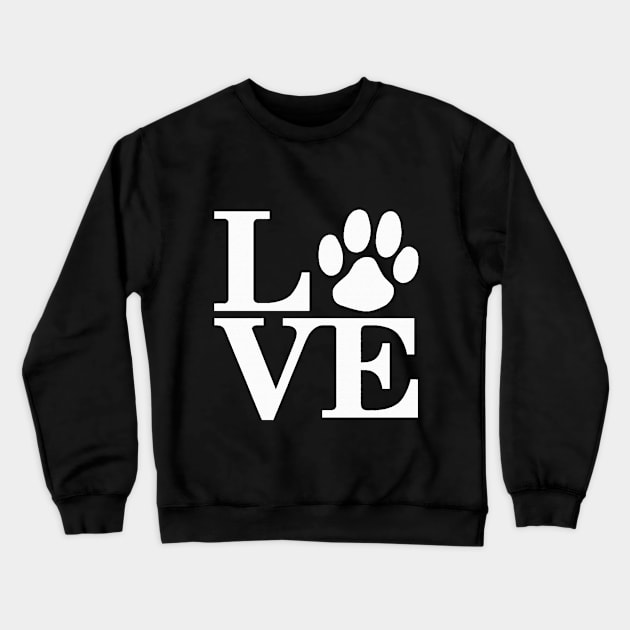 Paw Print LOVE Crewneck Sweatshirt by DAPFpod